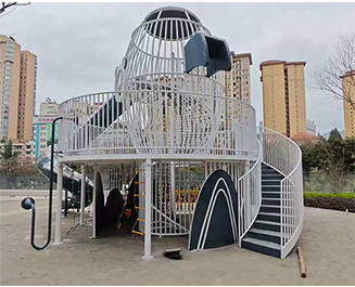 Thai outdoor panda themed outdoor children's playground equipment